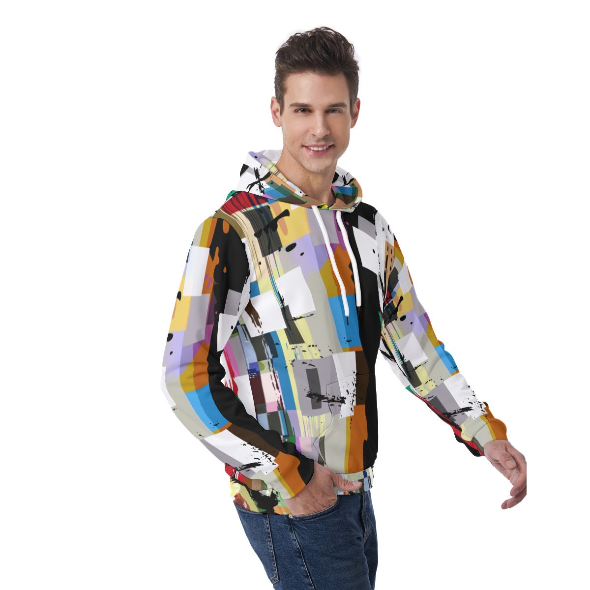 All-Over Print Men's Hoodie With Double-side Print Hood