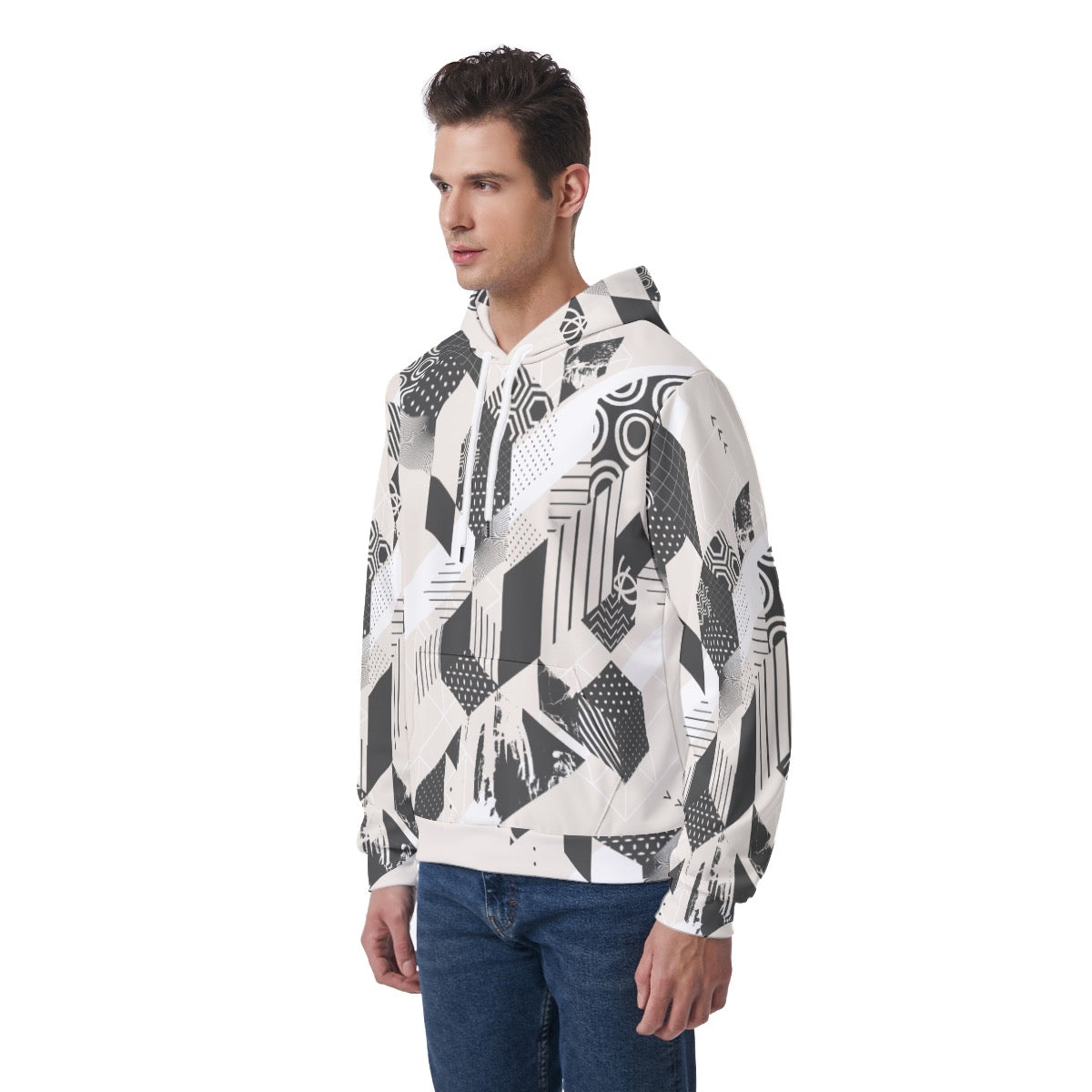 All-Over Print Men's Hoodie With Double-side Print Hood