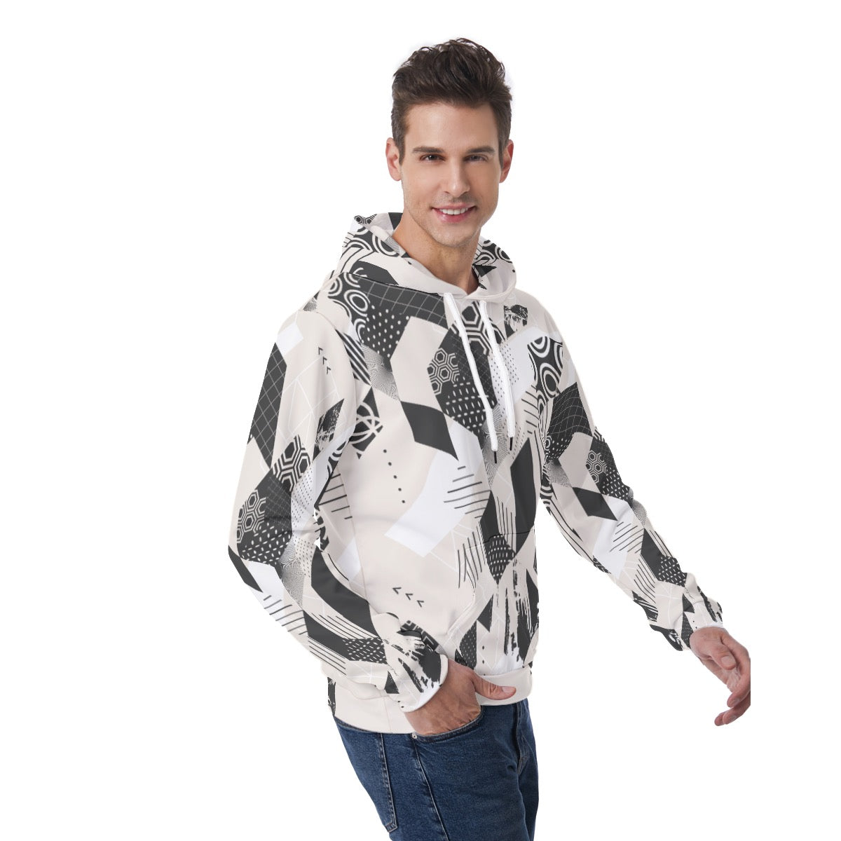 All-Over Print Men's Hoodie With Double-side Print Hood