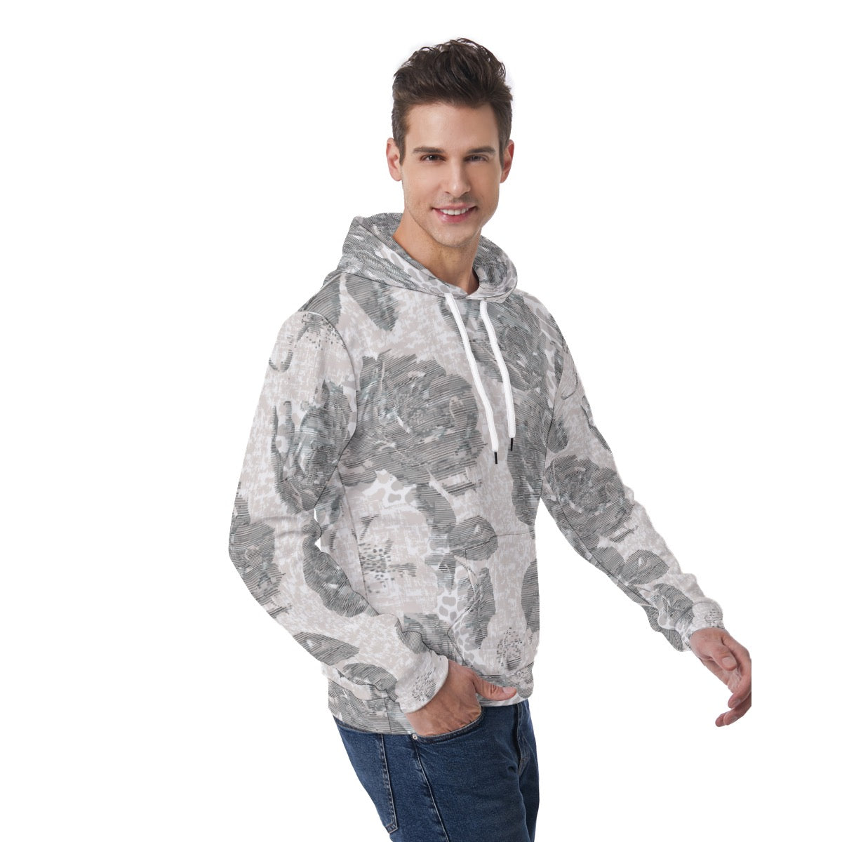 All-Over Print Men's Hoodie With Double-side Print Hood